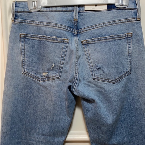 NWT Zara distressed and frayed jeans - Picture 7 of 9